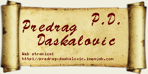 Predrag Daskalović vizit kartica